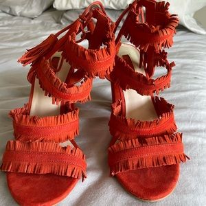 Guess suede strappy heels